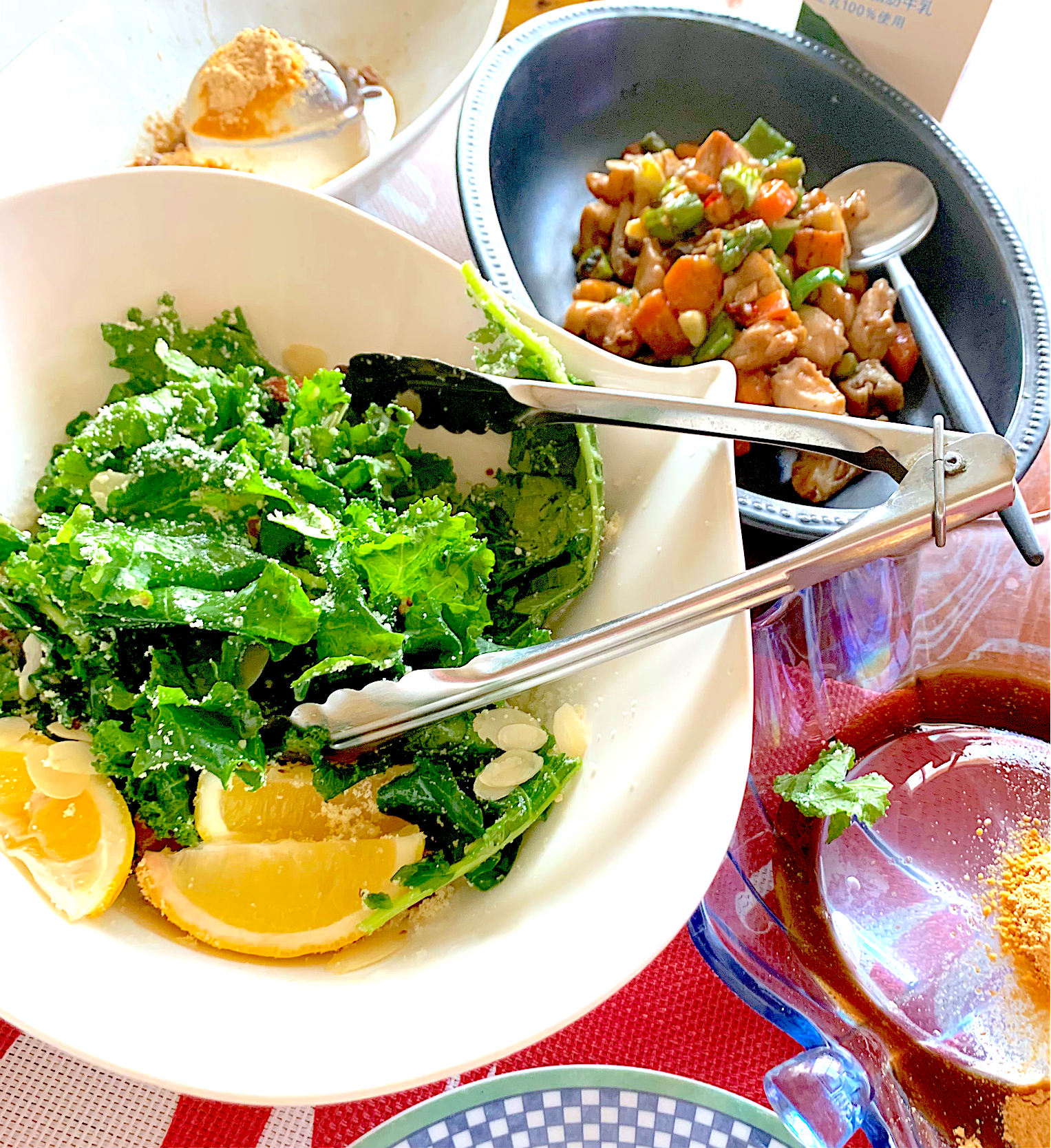 ケールとナッツのシーザーサラダ🥬🥗朝ごはん