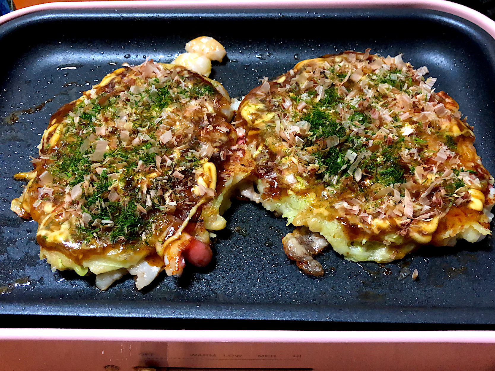 お父ちゃんと久しぶりのお好み焼きミックス🍻