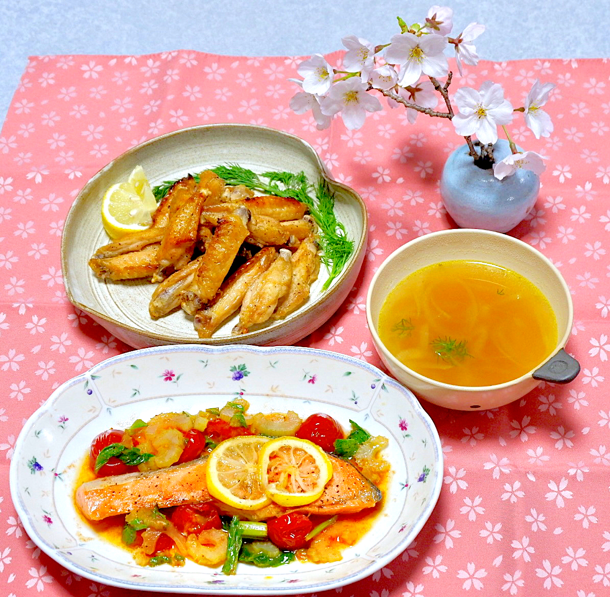 おうちでお花見晩ご飯🌸その2