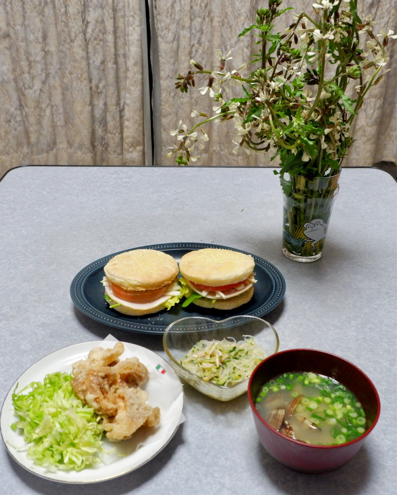 これもお花見？晩ご飯