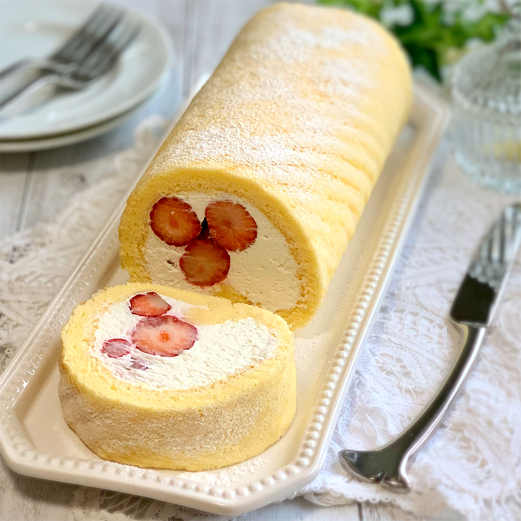 いちごロールケーキ🍓