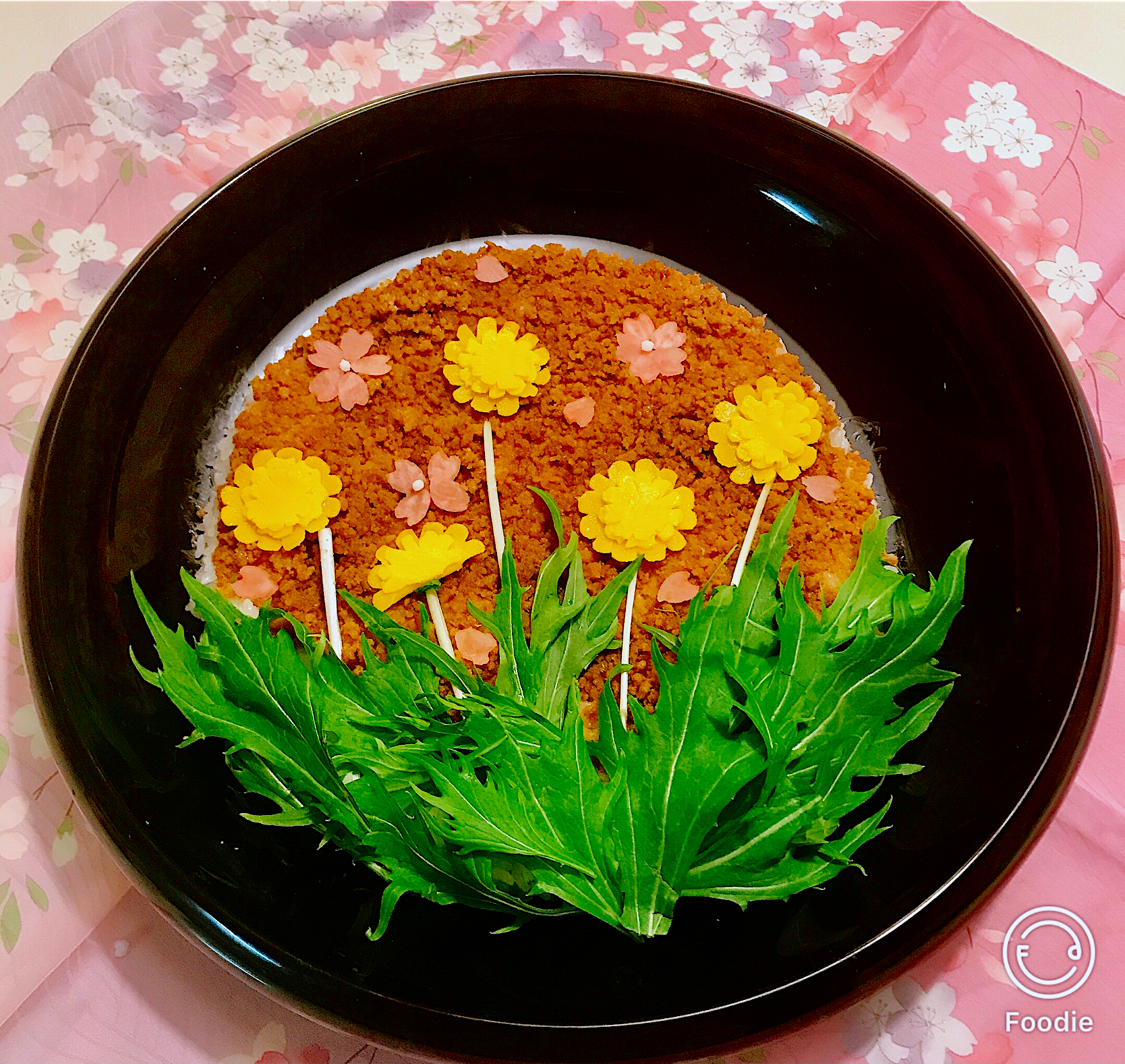 《仲春の晩ご飯》散りゆく桜を楽しみながら🌸