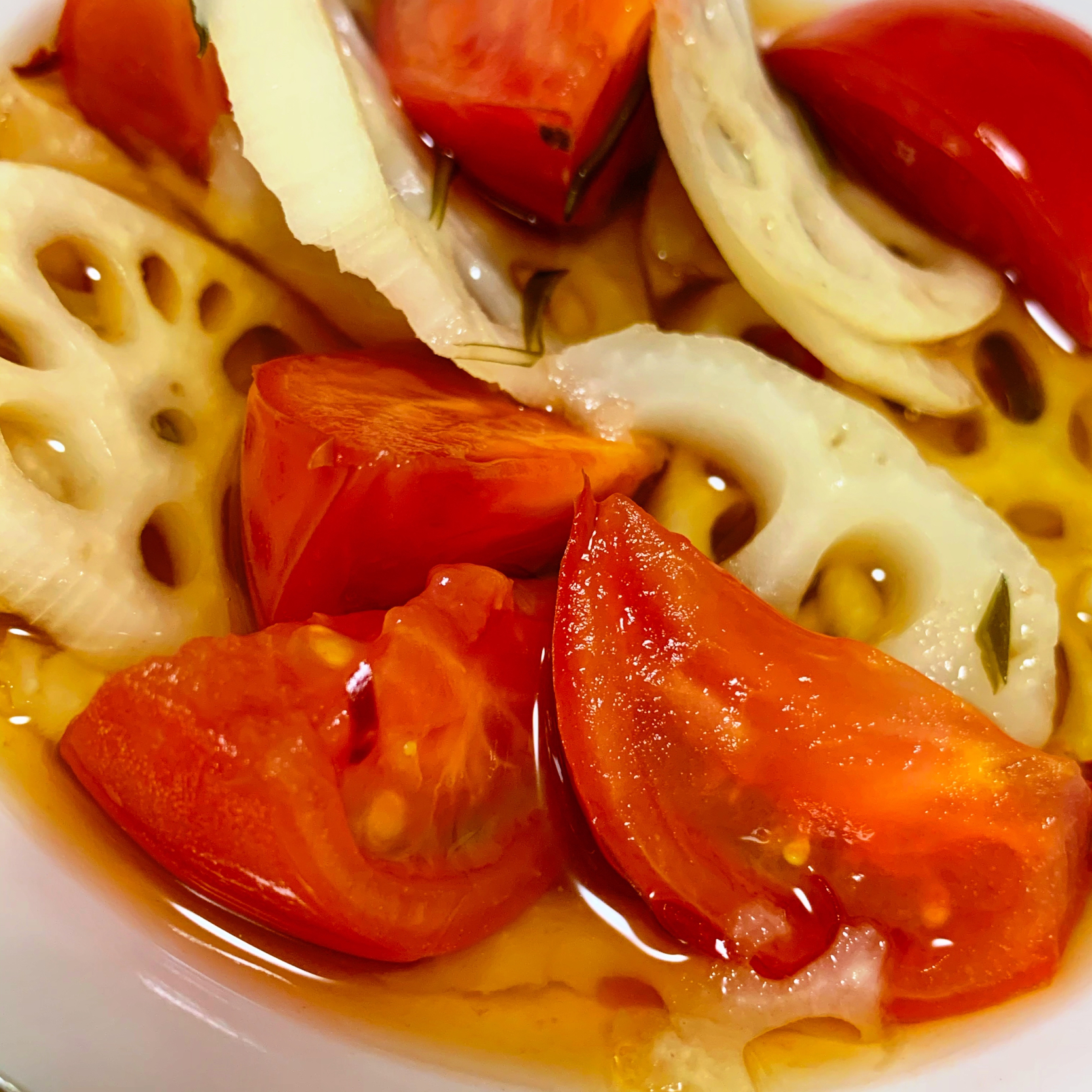 蓮根とトマトの甘酢漬け🍅