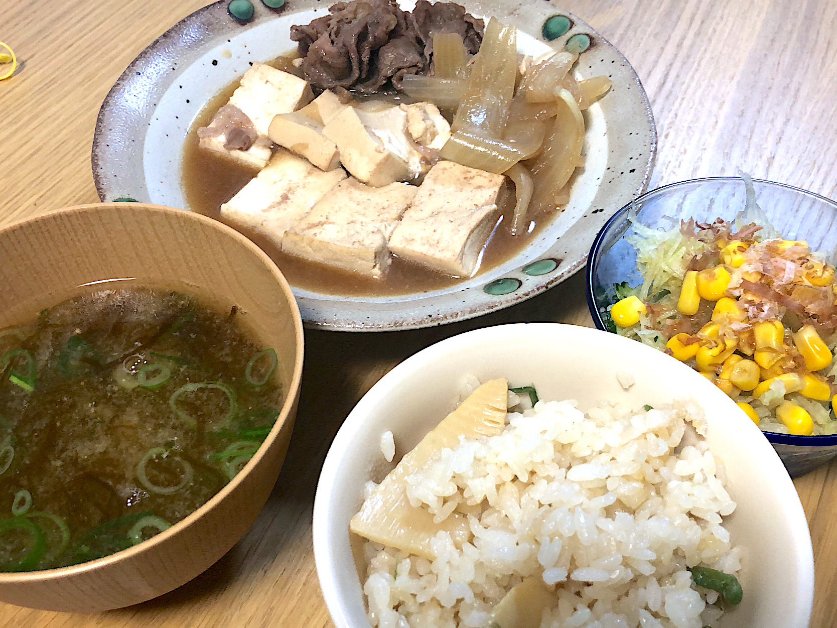 肉豆腐✨たけのこごはん🍚