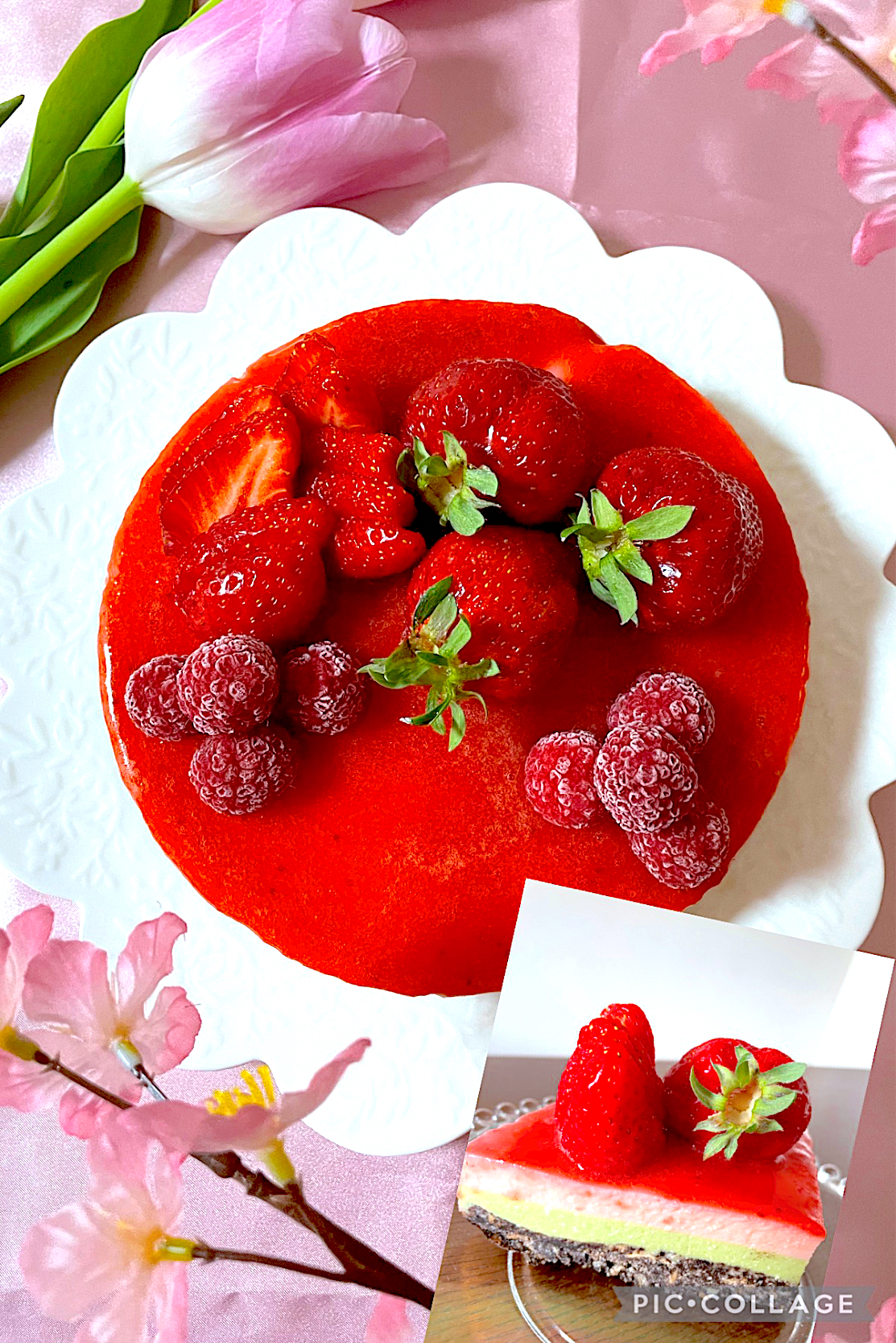 🌸息子の大学入学式🌸お祝いスイーツ　　　マリンさんの料理 マリンさんの料理 レンチンして混ぜるだけのワンボウル！甘酒レアチーズケーキ♡