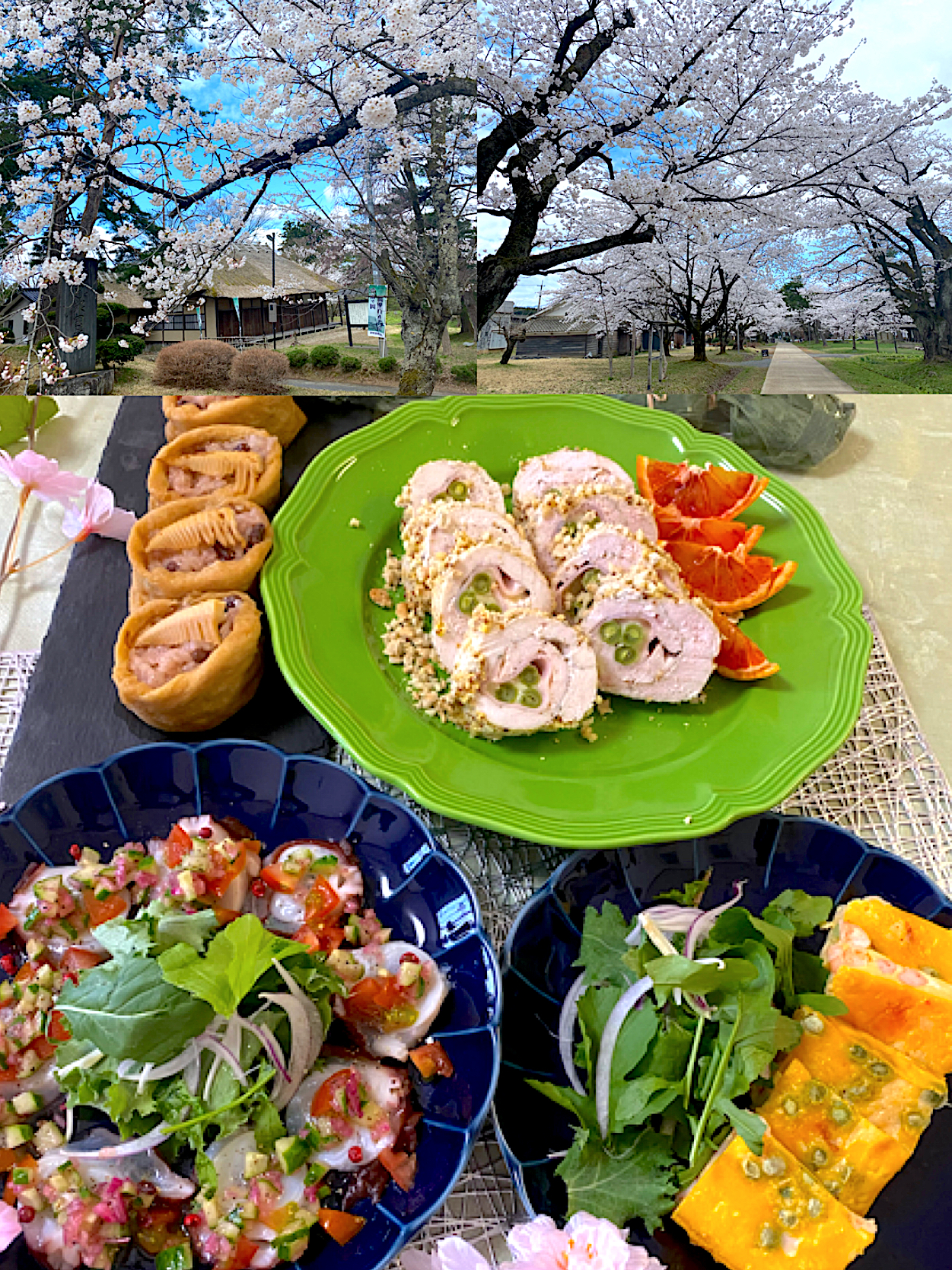 桜🌸が満開です😆💗💗お家で お花見ごはん