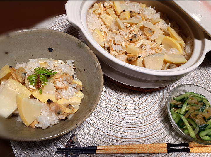 筍とあさりのご飯✨