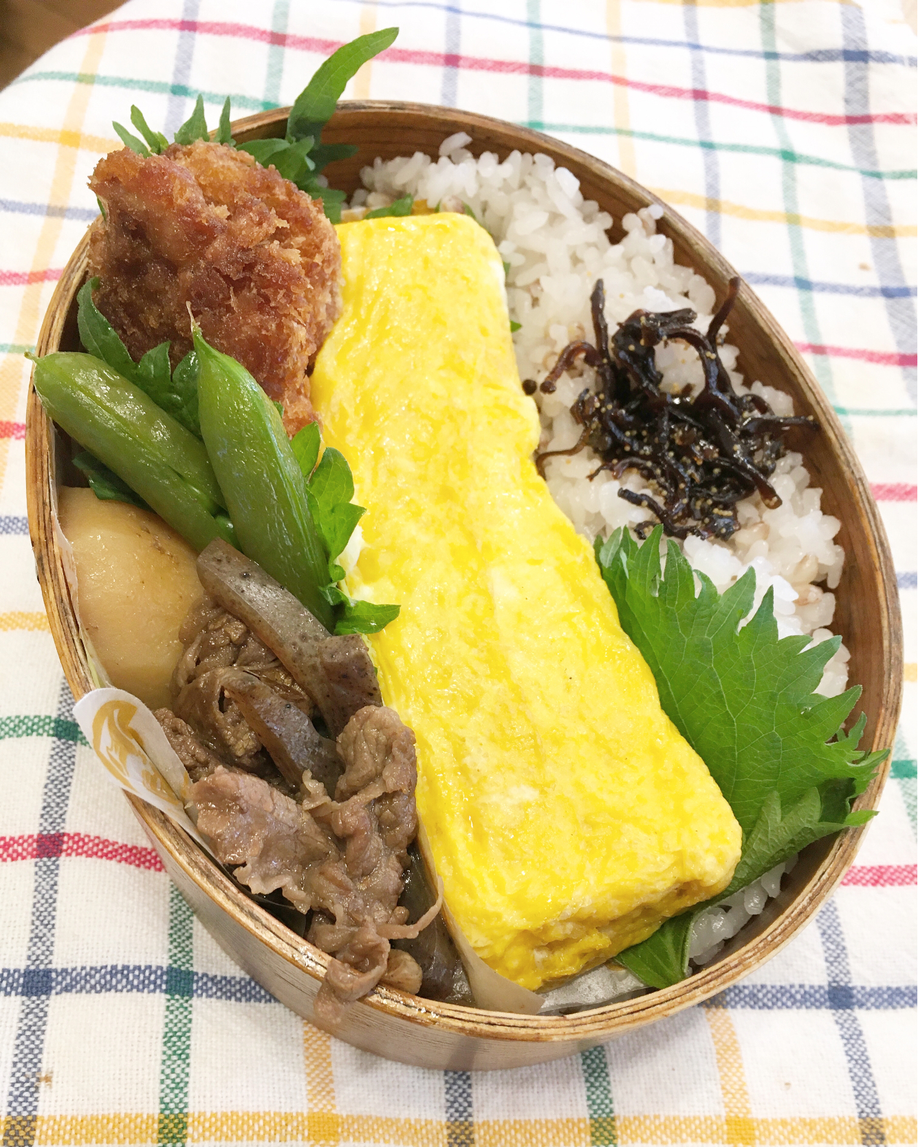 今日のパパ弁当はだし巻き玉子メイン♪