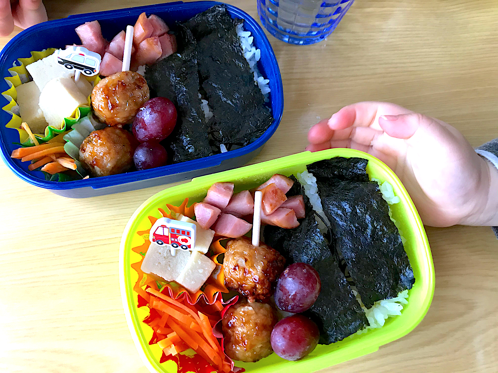 週末きょうだい弁当🍱のりべん