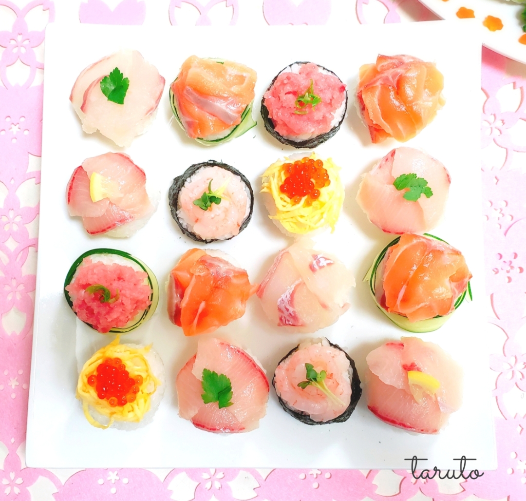 子供達大好き💕具材色々 手毬寿司～😋🍣