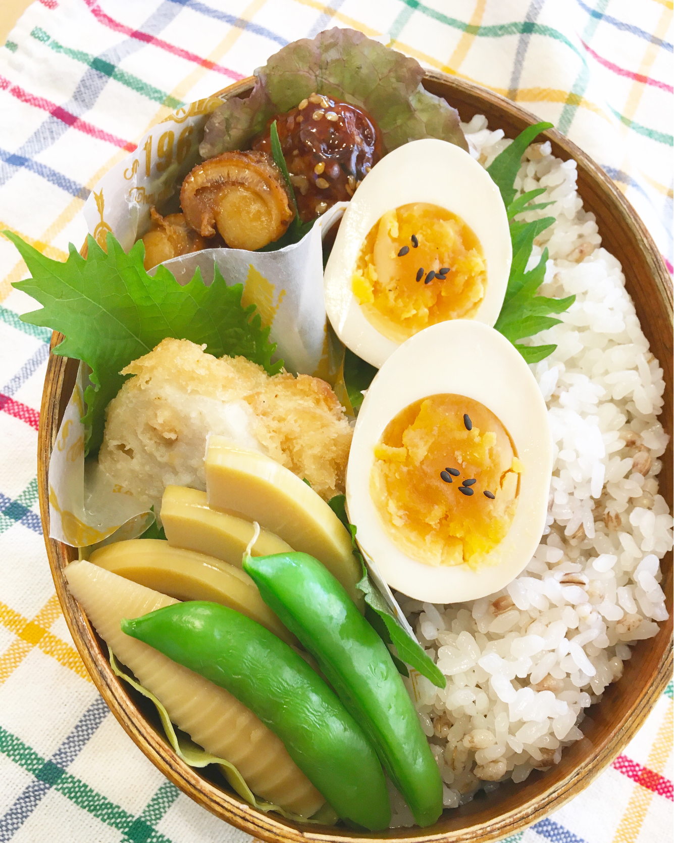 今日のパパ弁当は筍弁当♪