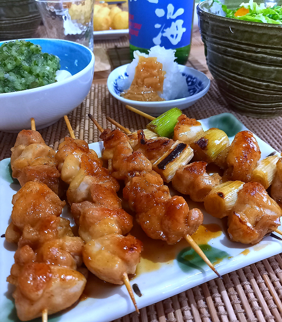 焼き鳥で晩酌