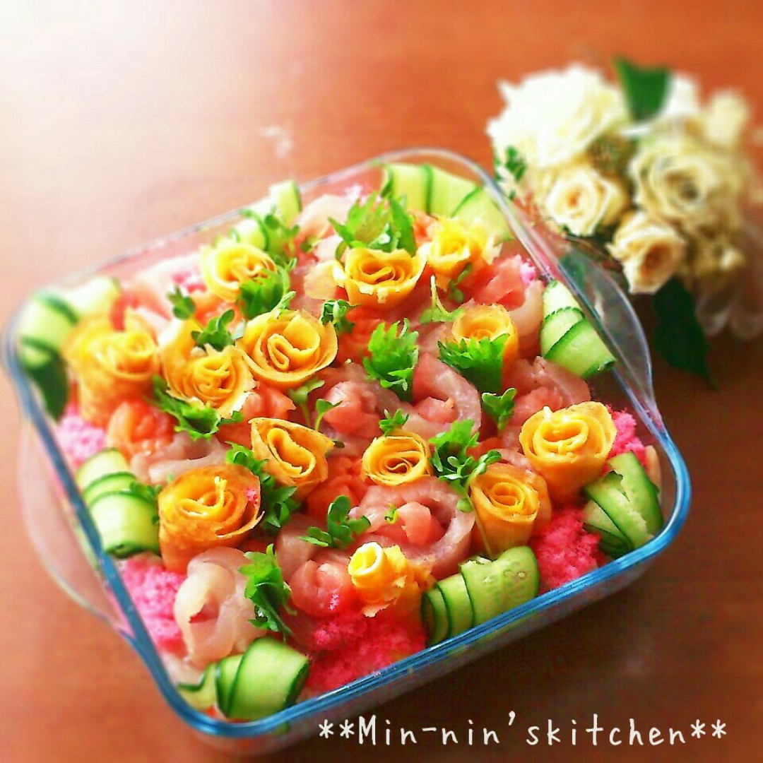 🌸お花畑ちらし寿司🌸