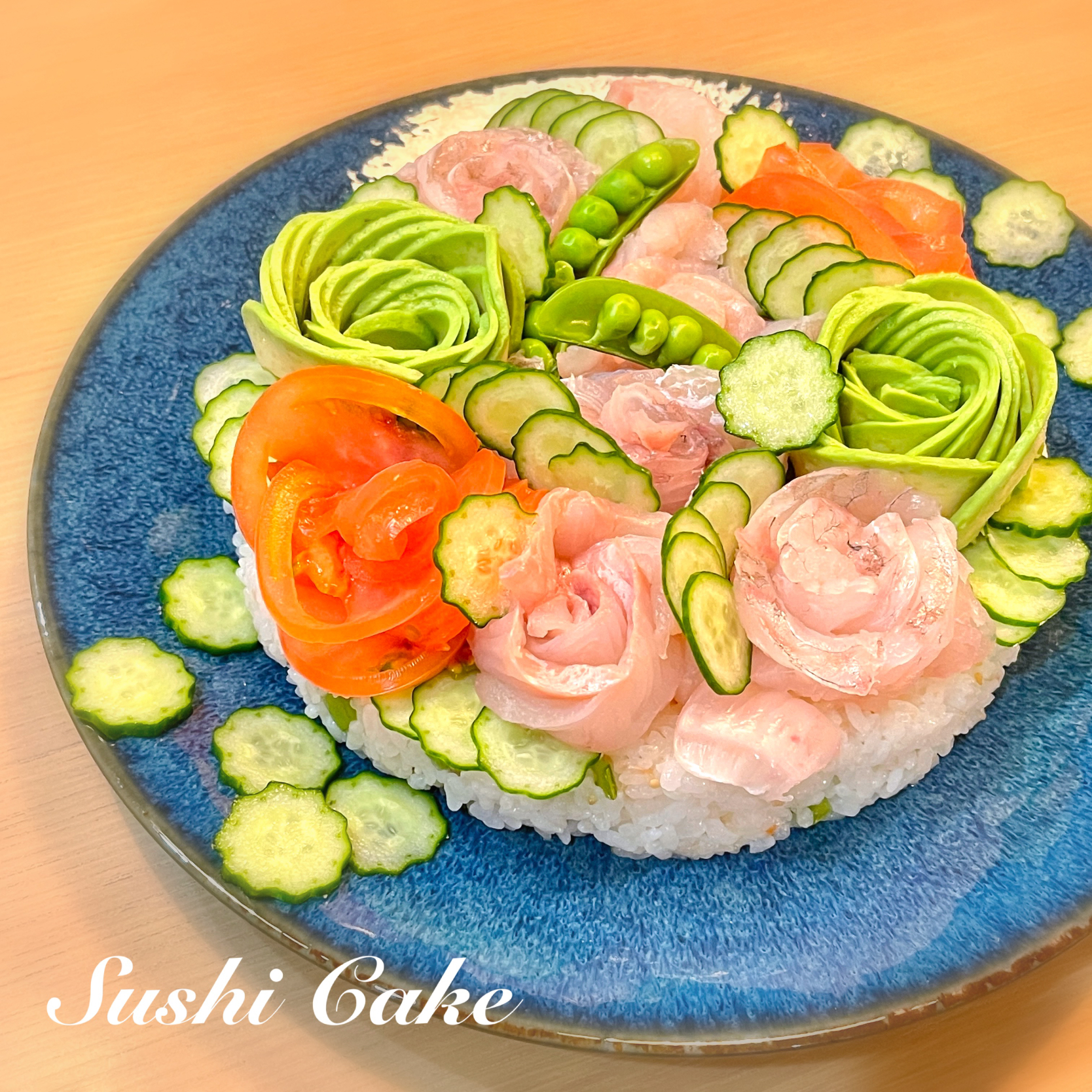 白身魚と野菜のちらし寿司ケーキ