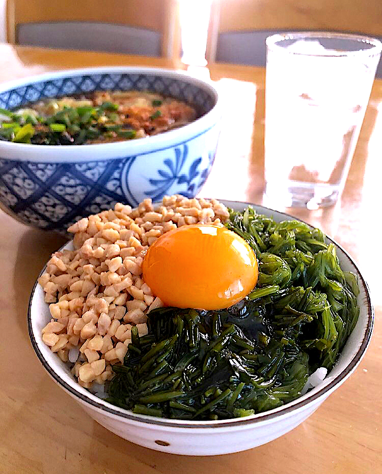 ネバネバ丼&窃盗そば