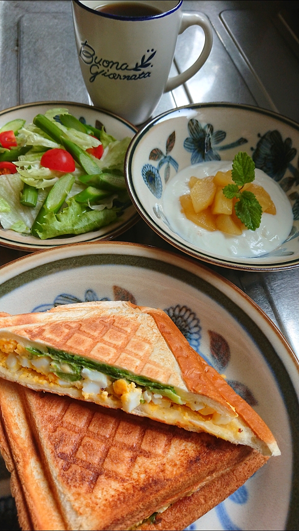 朝ごはん🥪ちゃんと作った！