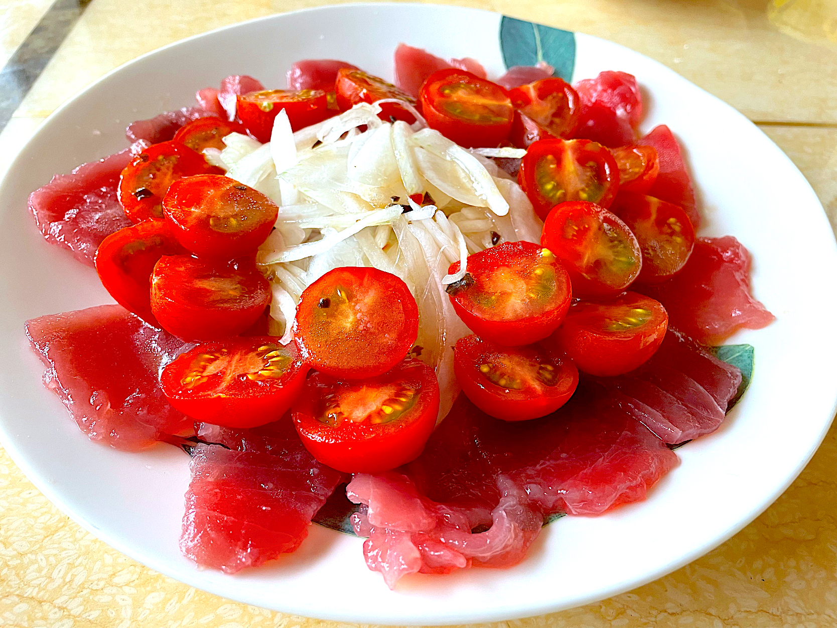 中落ちマグロのカルパッチョ