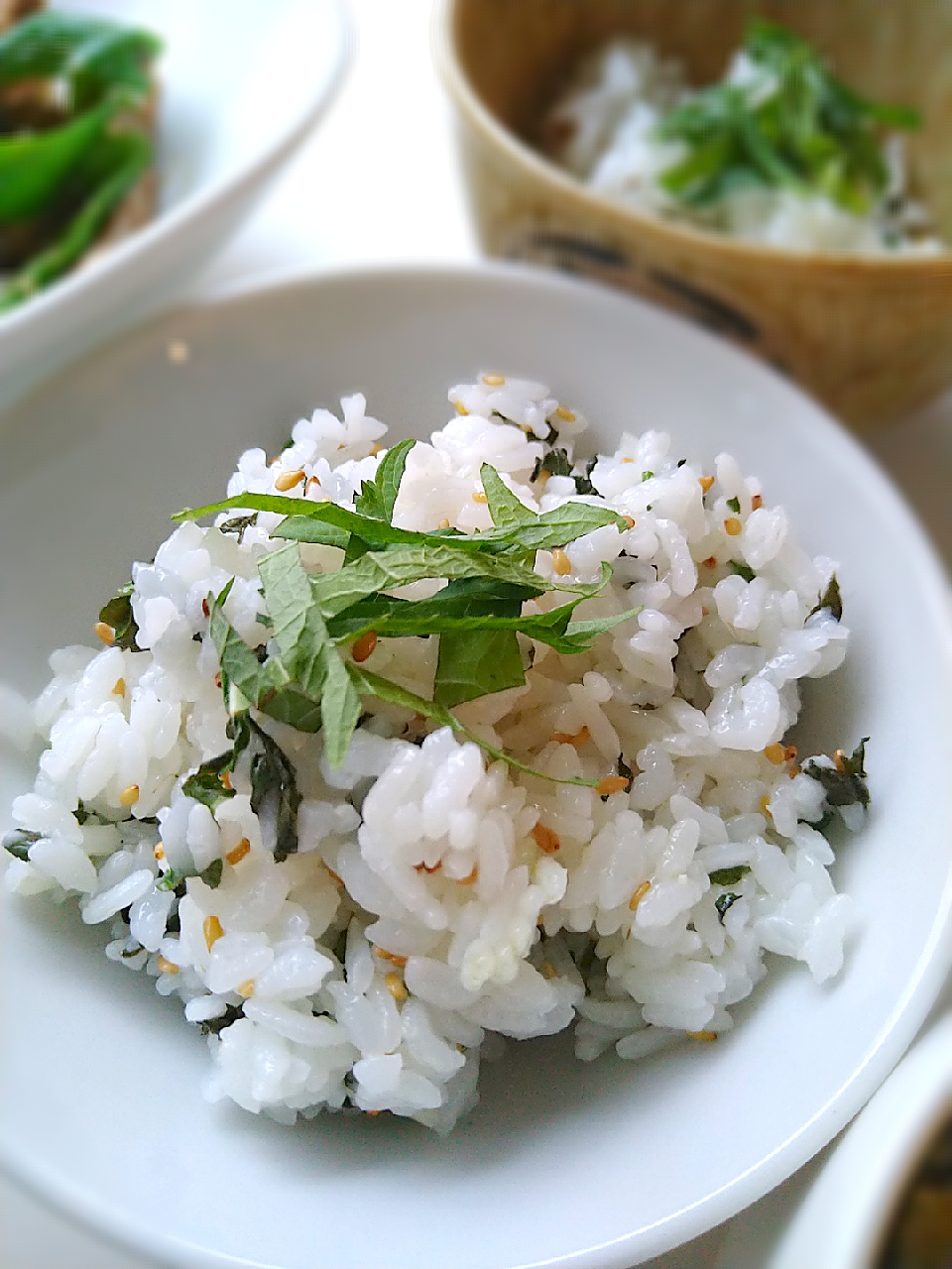 とだともさんの料理 乾燥大葉で紫蘇ご飯 和のハーブ