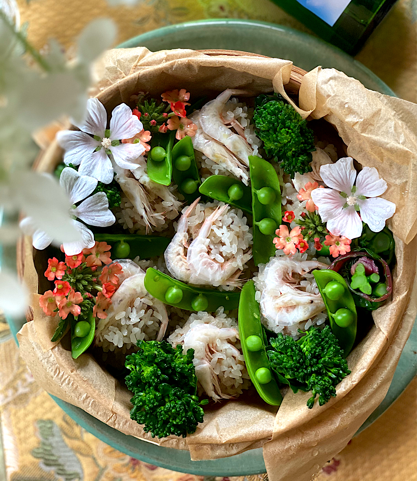 🌾🌅🍚一粒と一日 🥟もち米しゅうまいと🥦お浸し野菜巻き