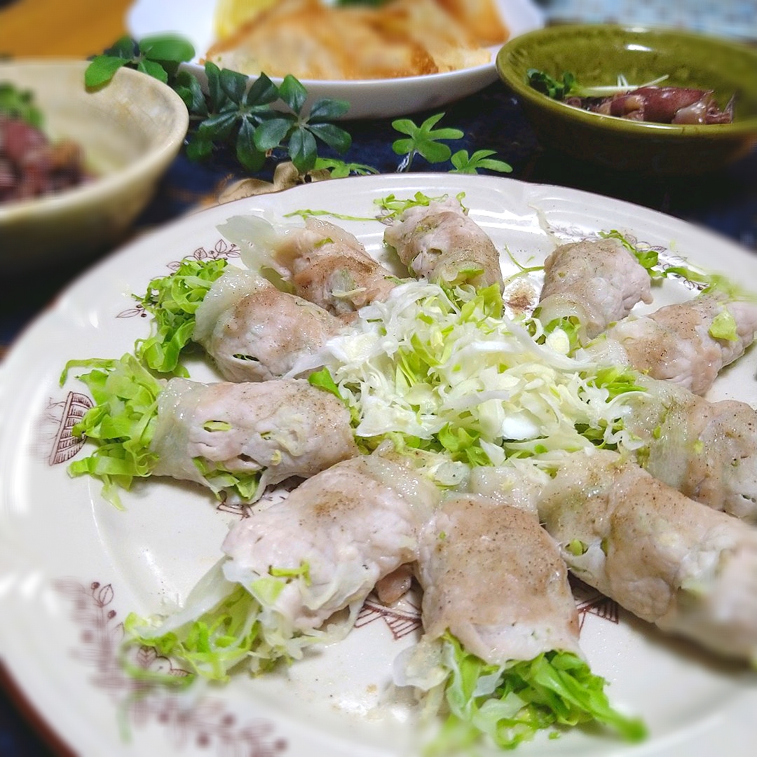 とだともさんの料理 千切りキャベツの豚肉巻き 香味タレ