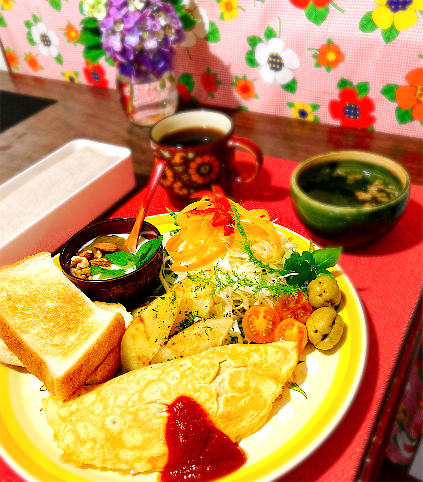 🍀今日の朝ごはん🍀オムレツ