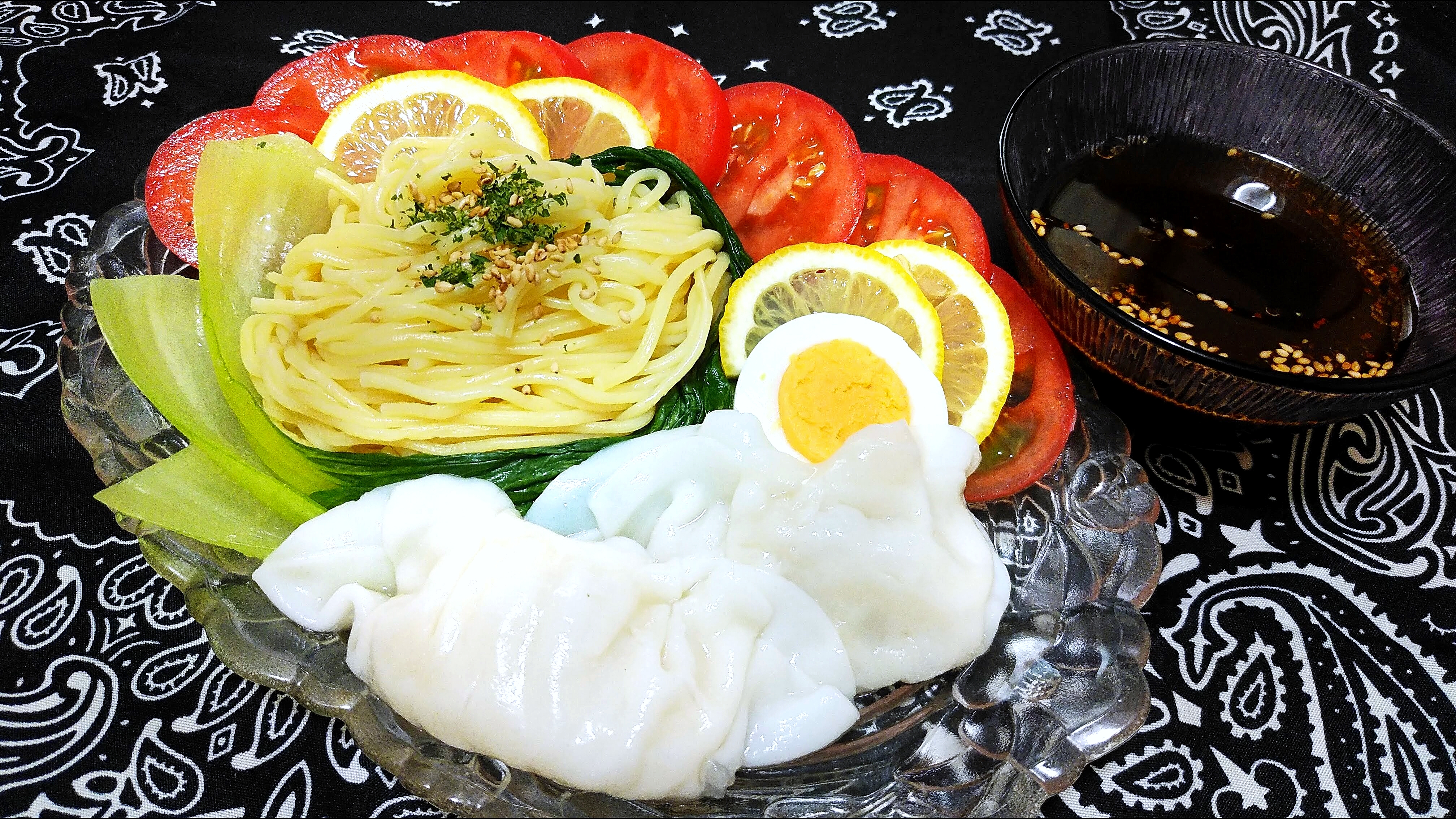 つけ麺と水餃子❕🎶