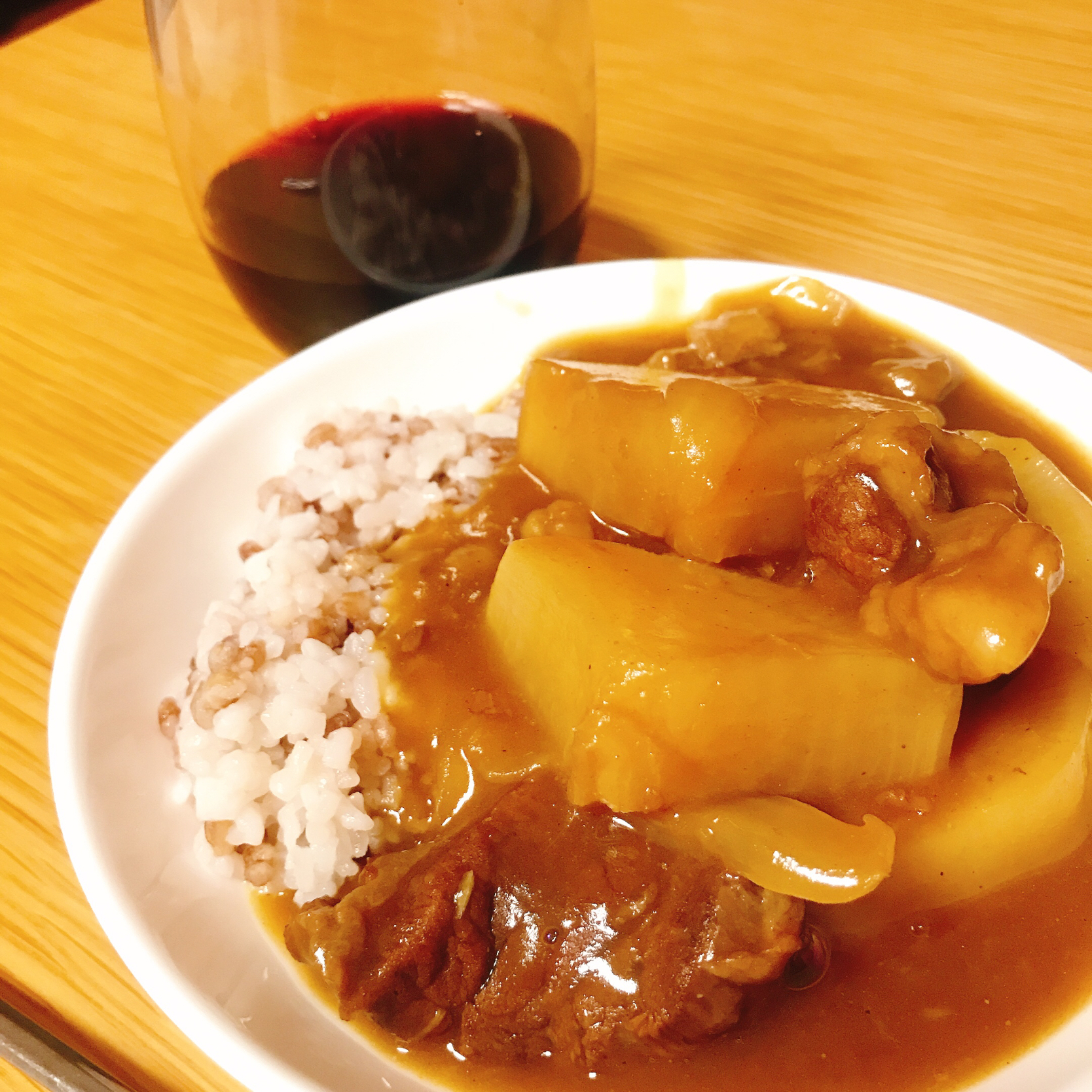 牛すじ大根カレー