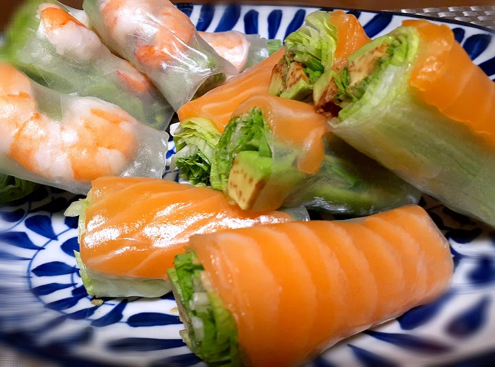 生春巻き
　🦐🐟🥑🌱