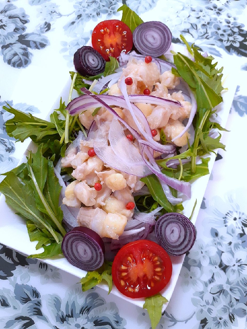 🔷水晶🐓鶏軟骨の🥗サラダ仕立て🍅🌿🔷