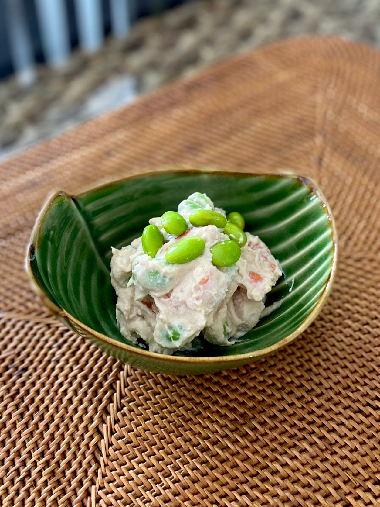 🌼エビとホタテと枝豆のごま味噌ディップ和え🌼