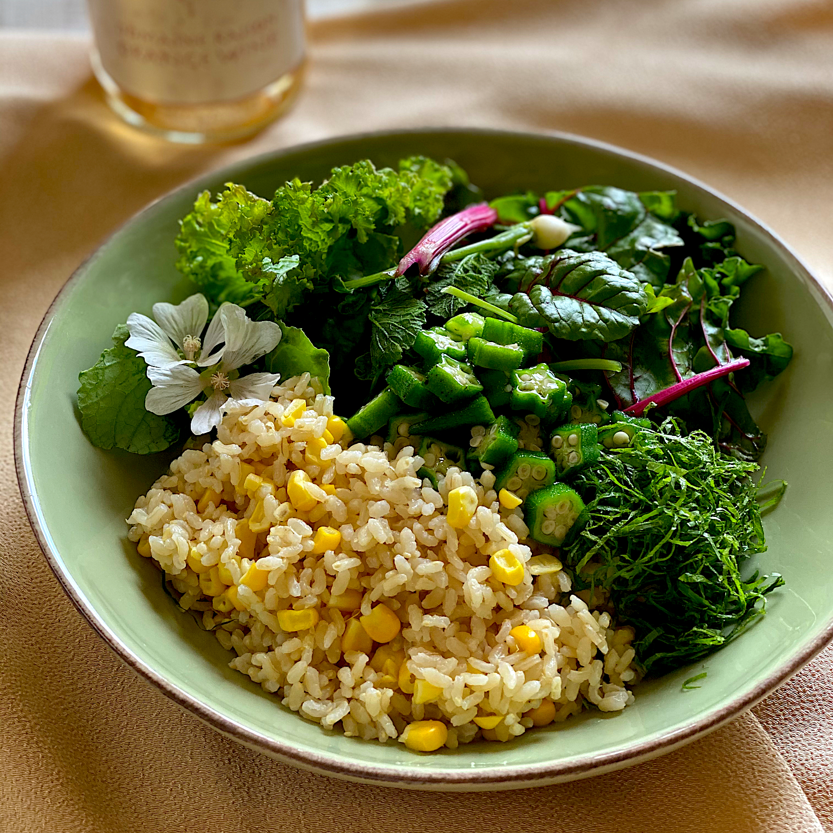 🏖夏を先取り🌽🥗🍆ご馳走サラダ ①. 玄米サラダ