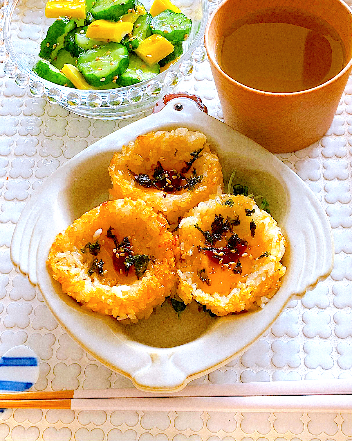 焼きおにぎりみたいな卵かけご飯