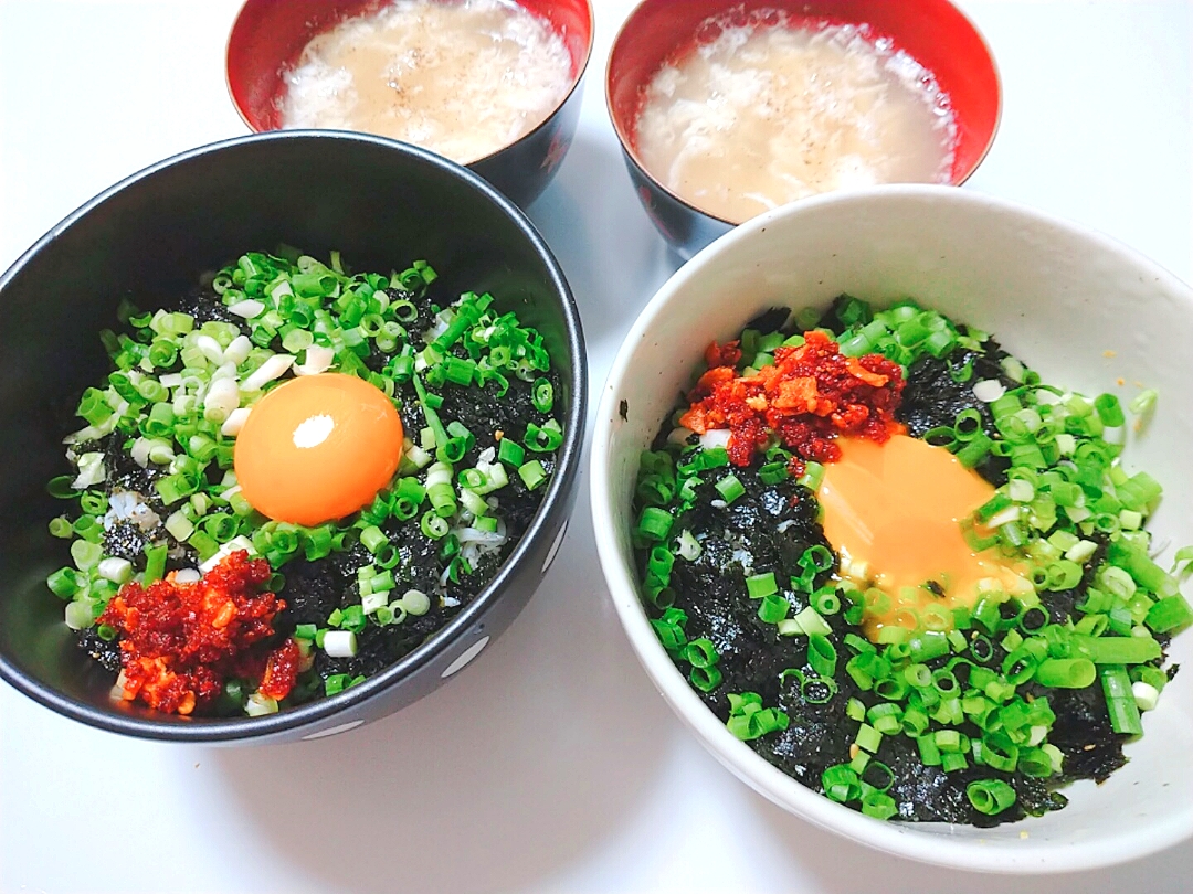 葱たっぷりしらす海苔丼