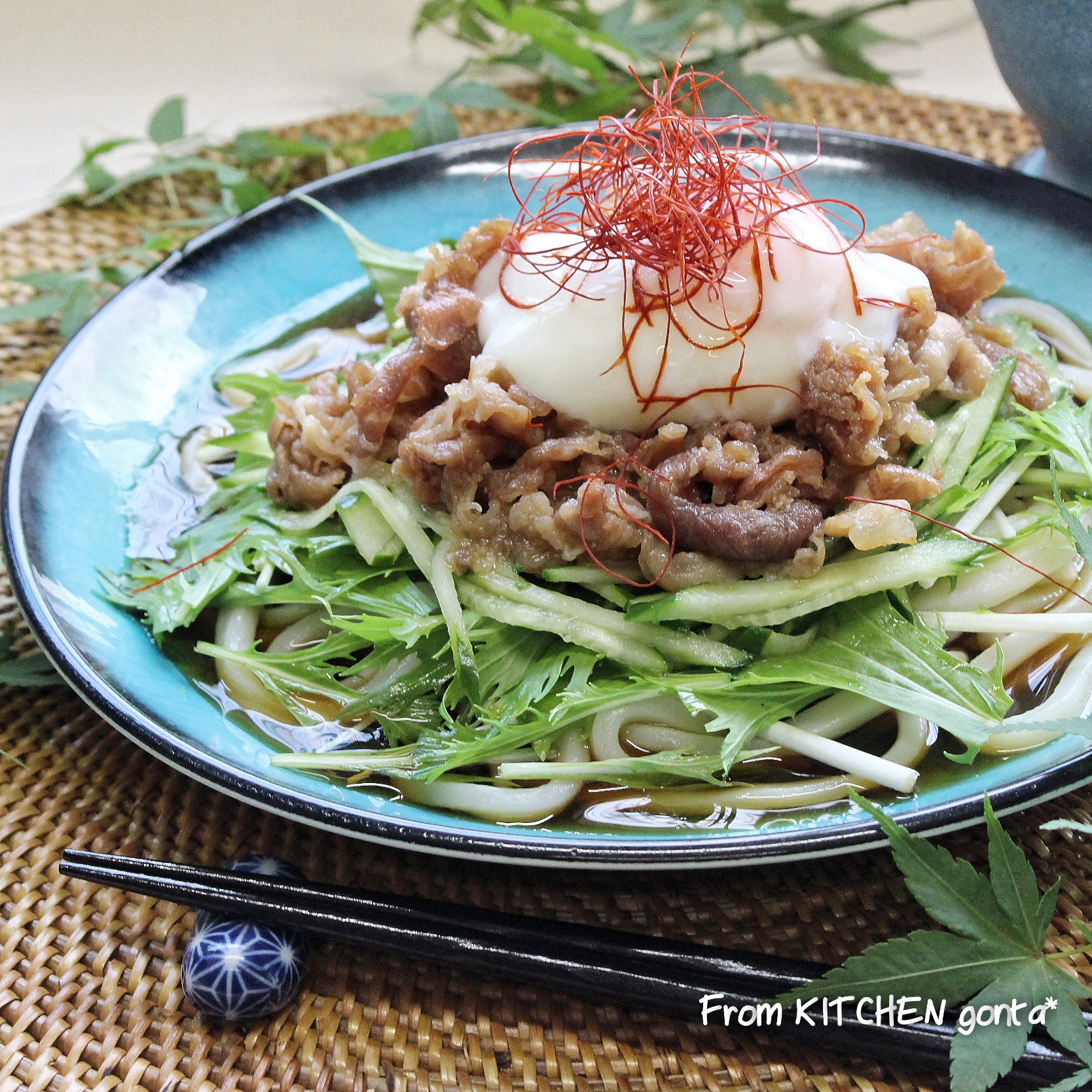 豚コマで作る 冷たい肉うどん 温泉たまご のっけ たまご料理グランプリ21 ヤマサ醤油株式会社