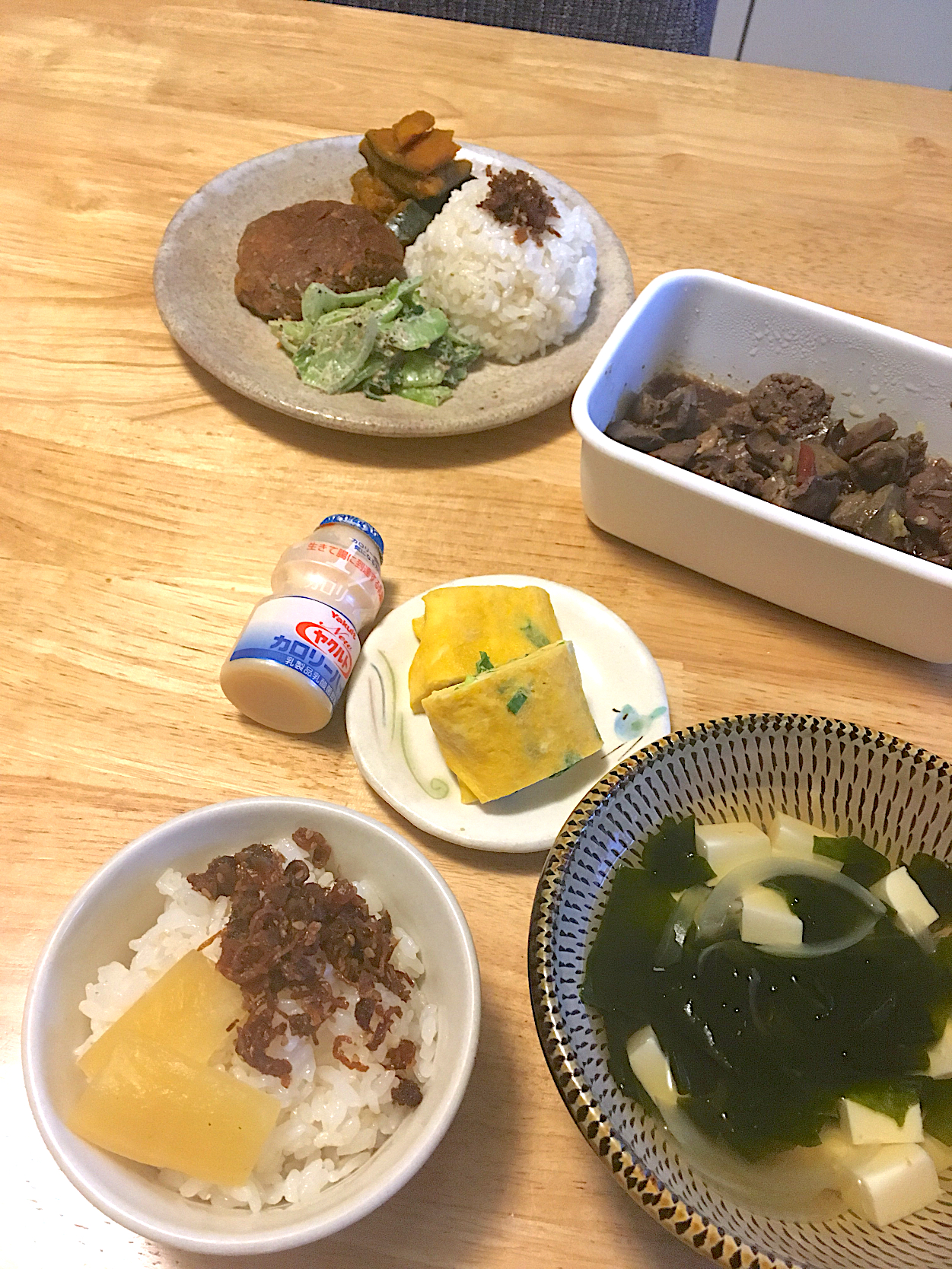 6/18旦那さん朝ごはんとお弁当オカズでmyランチプレートヽ(○´∀`)ﾉ♪