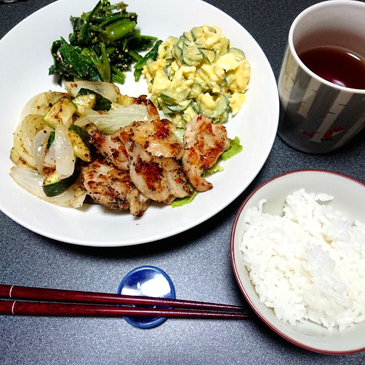 鶏肉のペッパー焼きのワンプレート