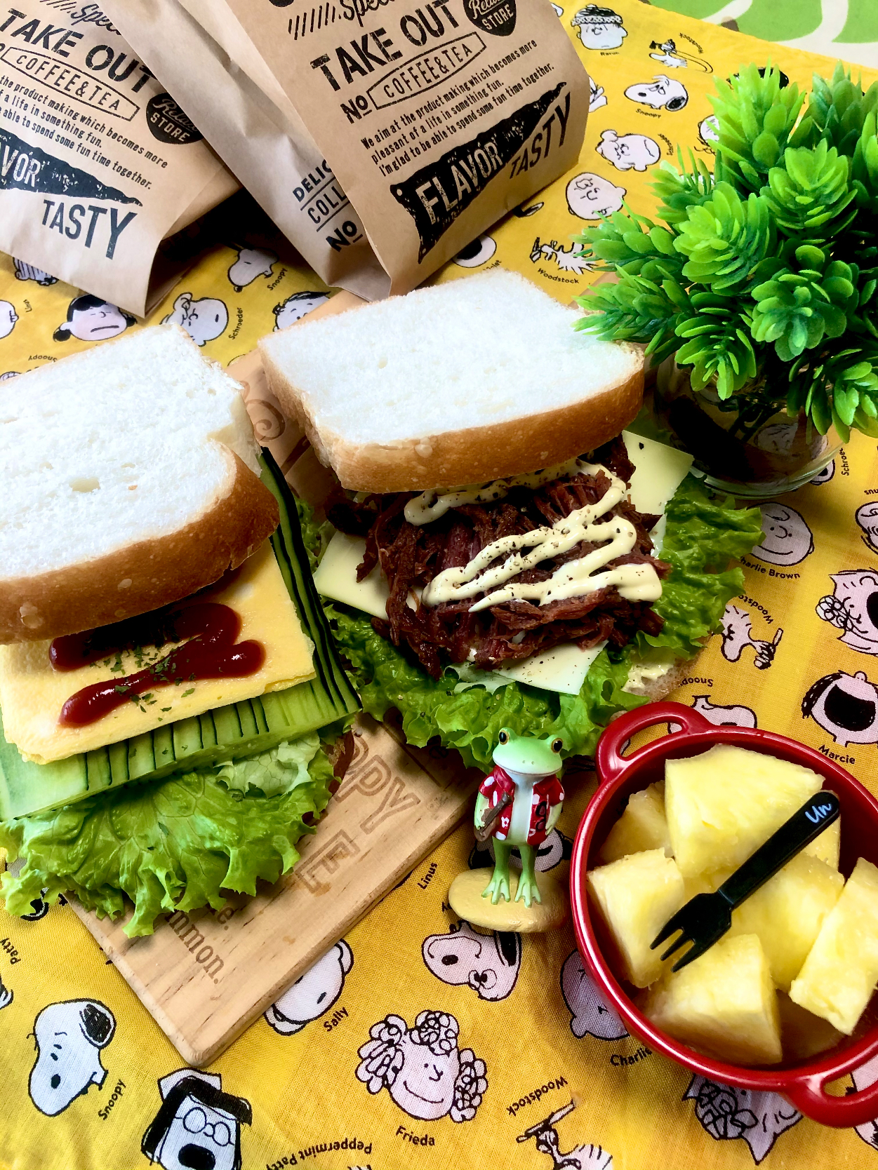 本日の娘弁🥪🍍