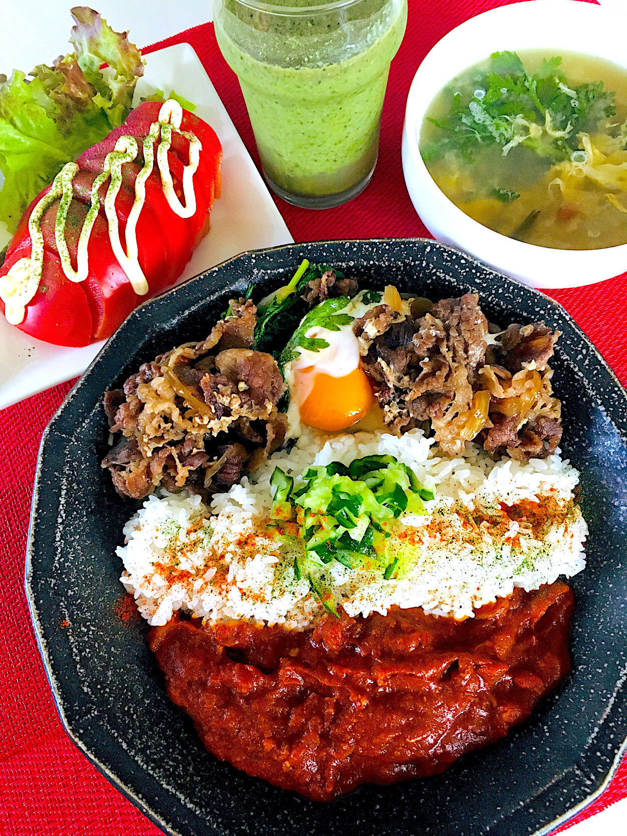 スパイスチキンカレー🍛ワンプレート😋