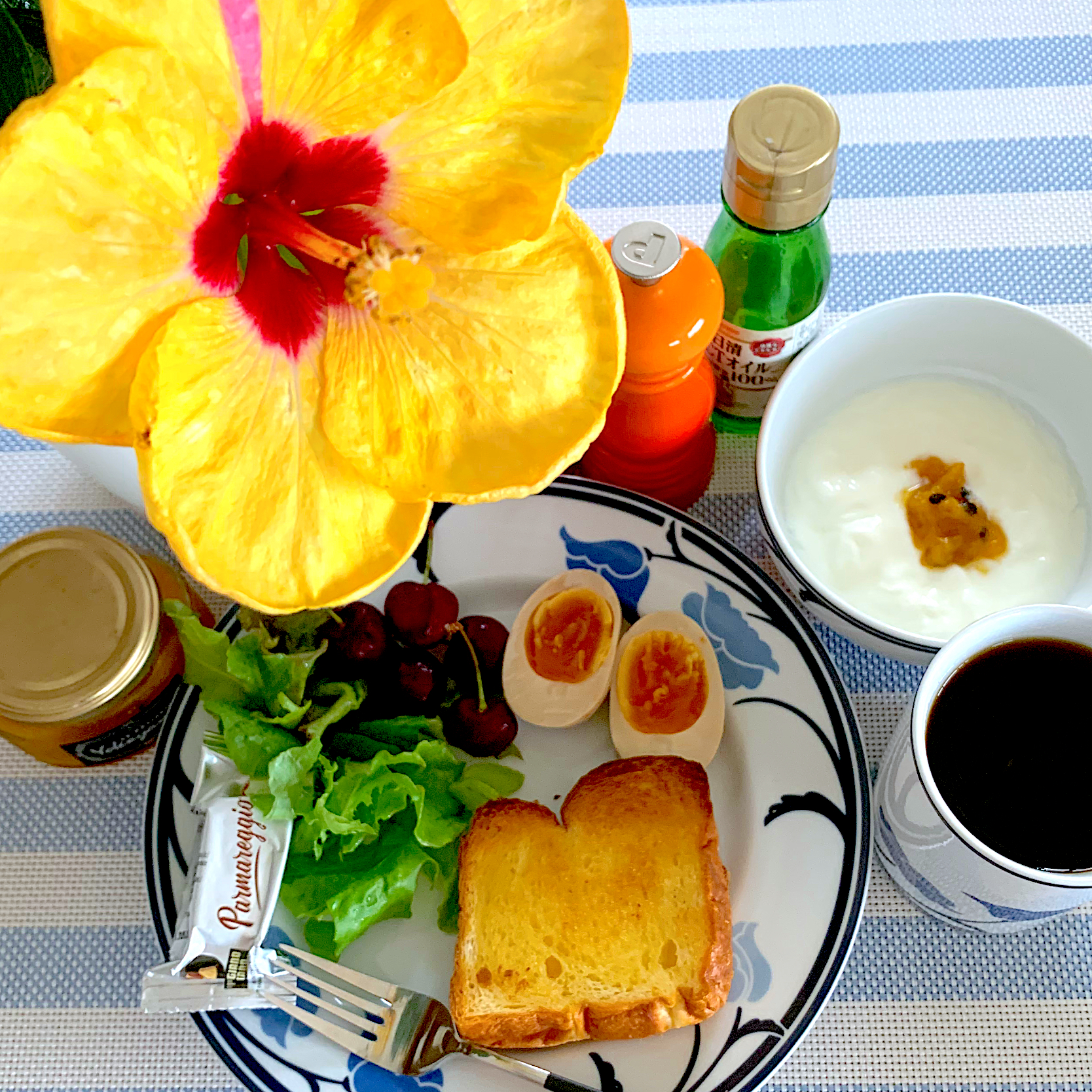 花とモーニングプレート