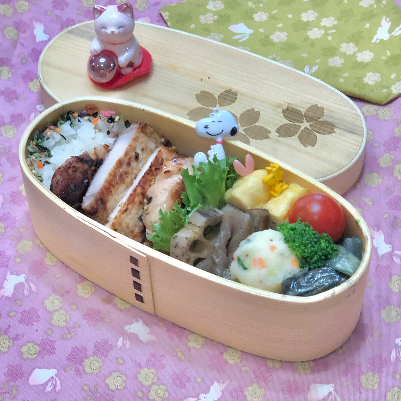 豚ロースの味噌漬けグリルしの❤️ちゃんお弁当　6/7月