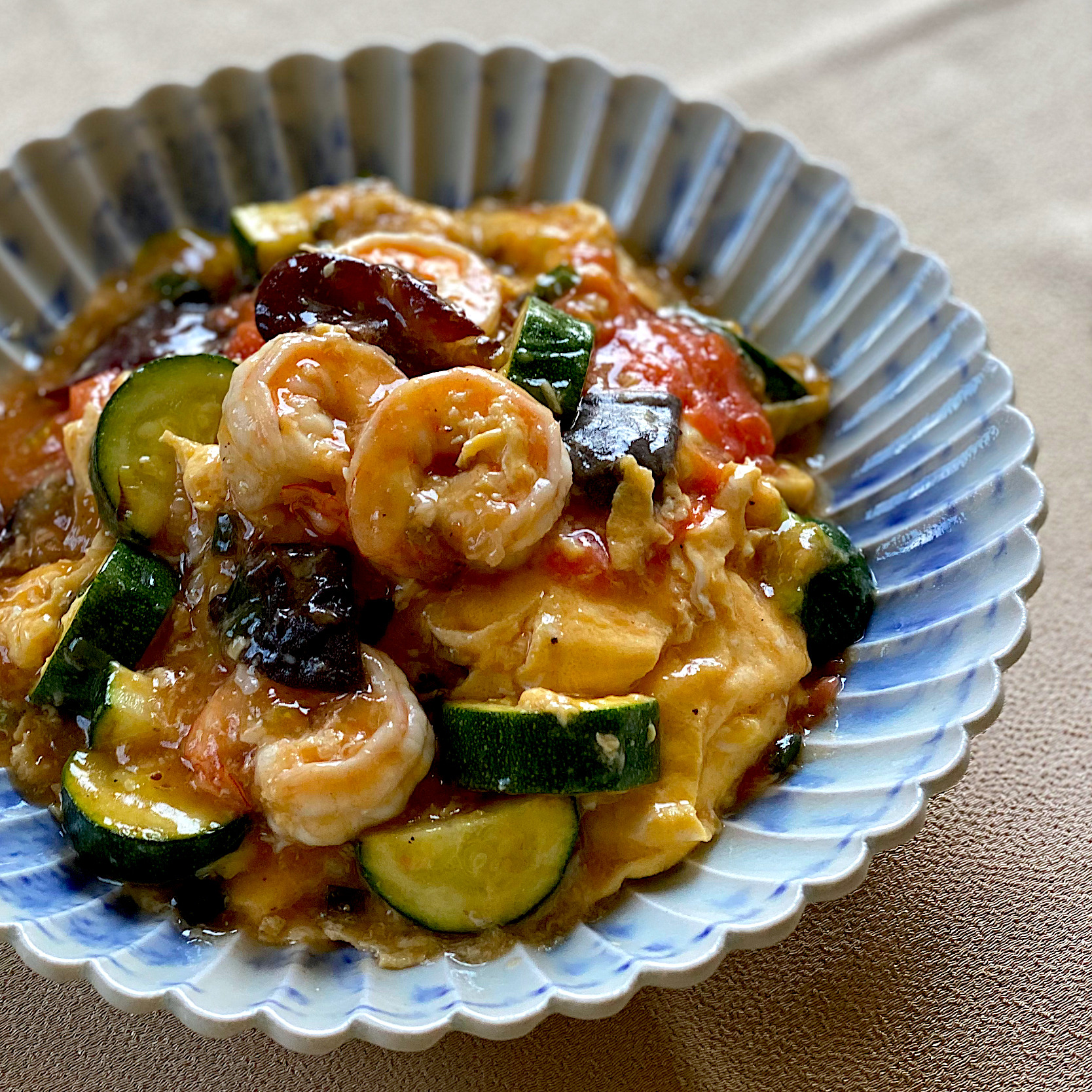 🦐🇨🇳🍅夏の中華あんかけ丼