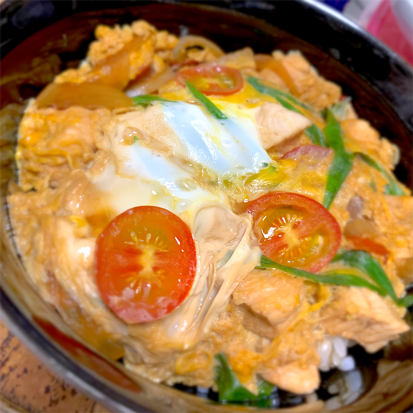 ミニトマト親子丼