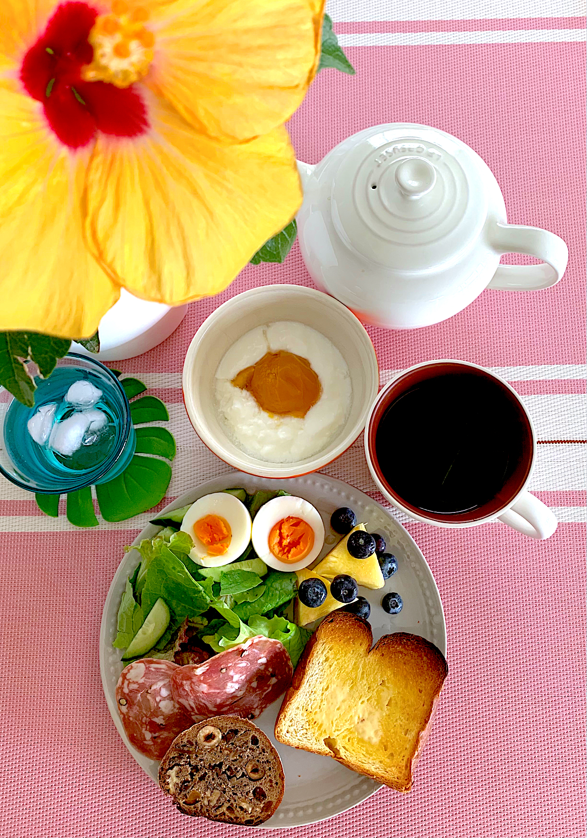 花とモーニングプレート