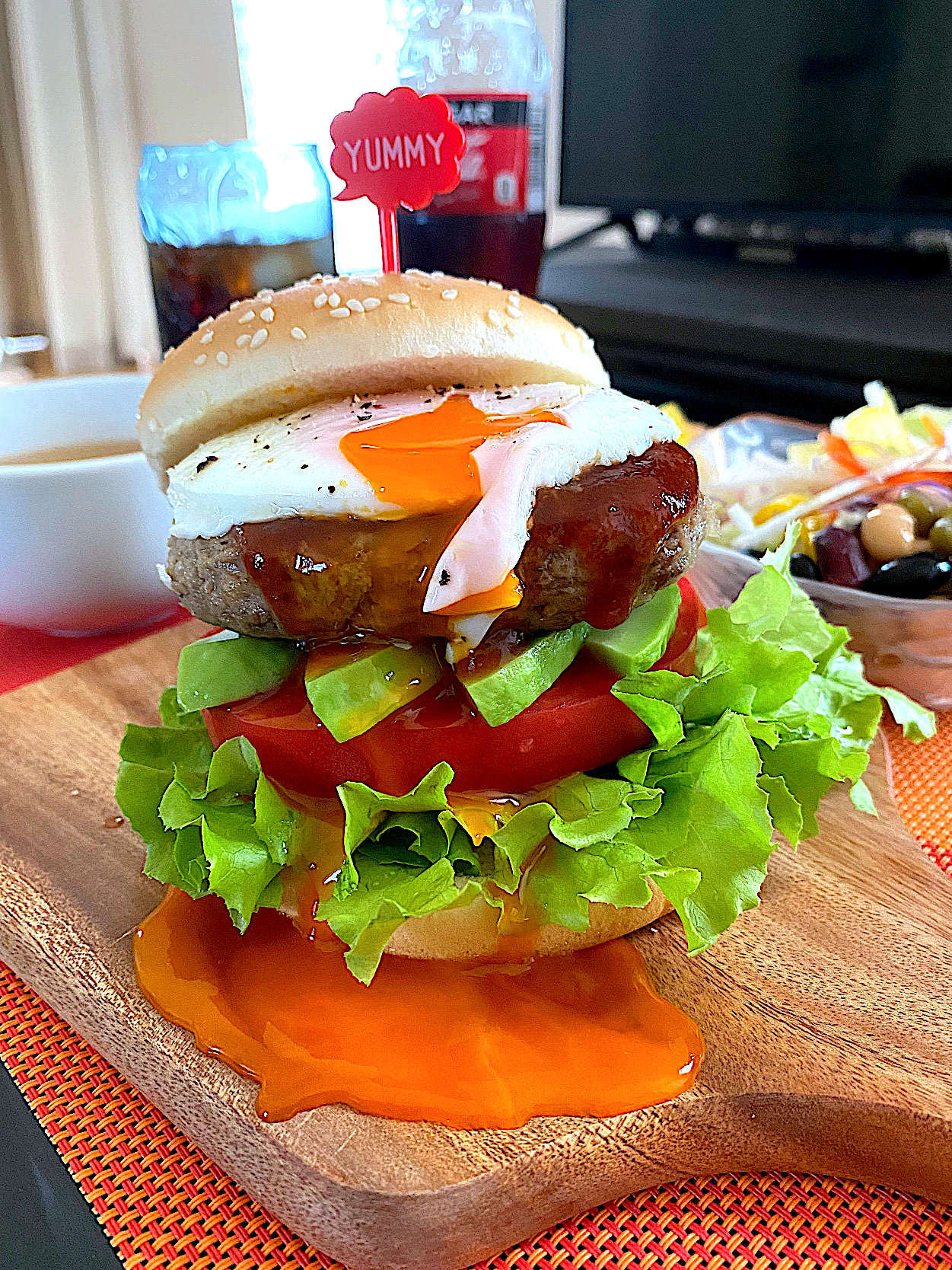 卵黄大洪水ハンバーガー🍔