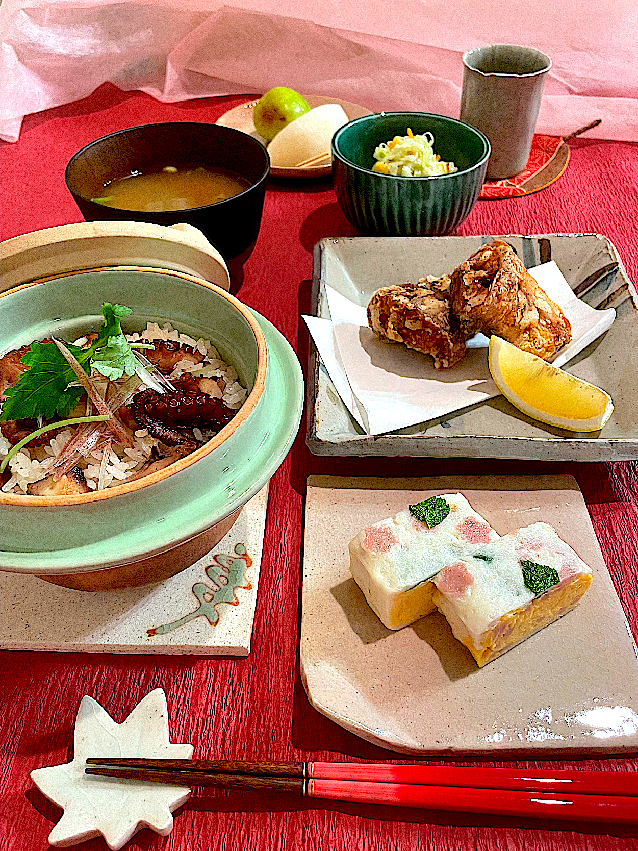 サミカさんの料理 明石蛸釜飯で休日のお昼ご飯
