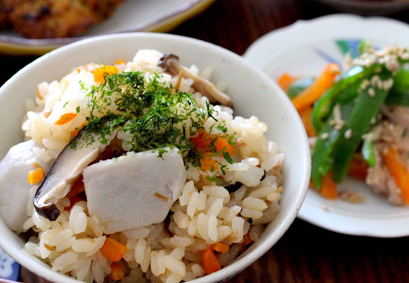 里芋の炊き込みご飯