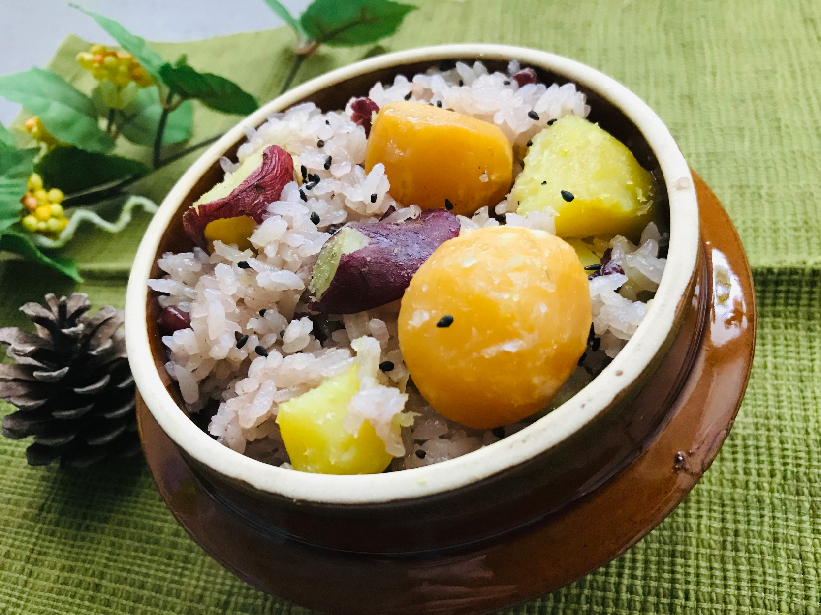 「芋栗釜飯」