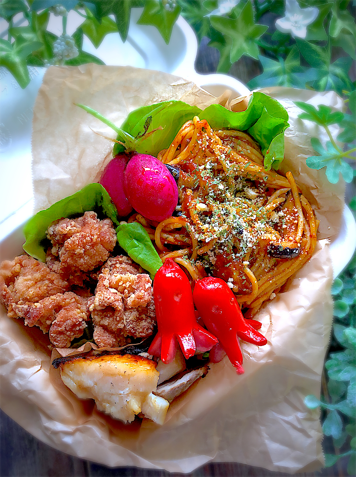 パスタ🍝でお弁当😊