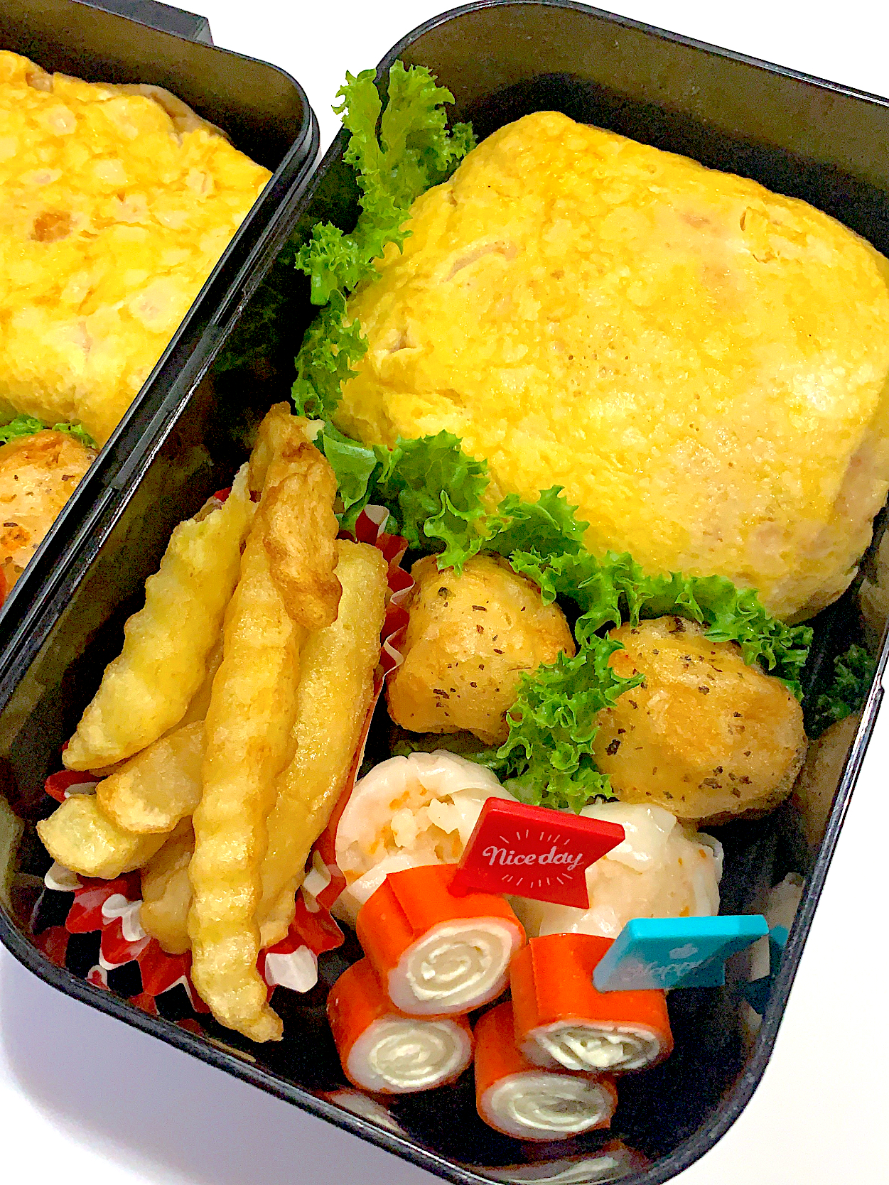 男子高校生のお弁当【オムライス】