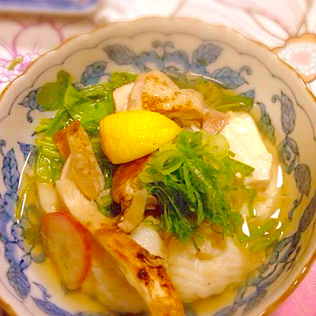 柚子で松茸鍋